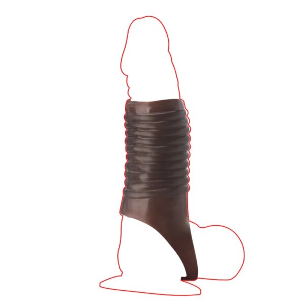 Spike Condoms Ribbed Penis Extender Sleeve Dick Enlargement Delay Ejaculation Silicone Rubber Cock Ring Erotic Sex Toys for Men