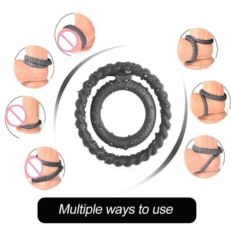 Penis Ring Silicone Semen Lock Ring Delay Ejaculation High Elasticity Time Lasting Cock Ring Sex Toys For Men Couples Adult 18+