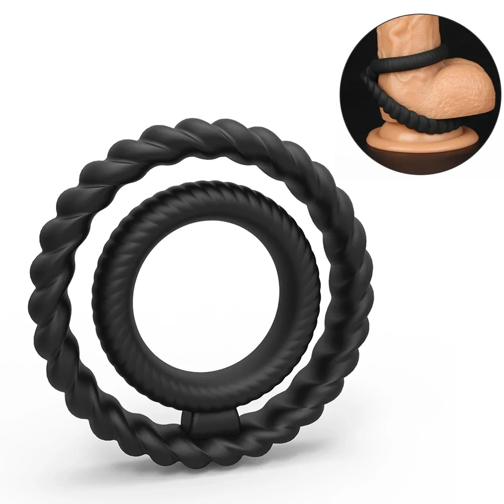 Penis Ring Silicone Semen Lock Ring Delay Ejaculation High Elasticity Time Lasting Cock Ring Sex Toys For Men Couples Adult 18+