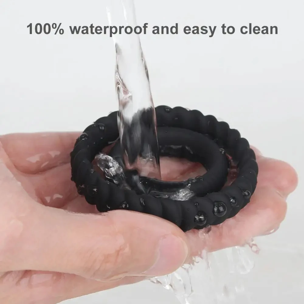 Penis Ring Silicone Semen Lock Ring Delay Ejaculation High Elasticity Time Lasting Cock Ring Sex Toys For Men Couples Adult 18+