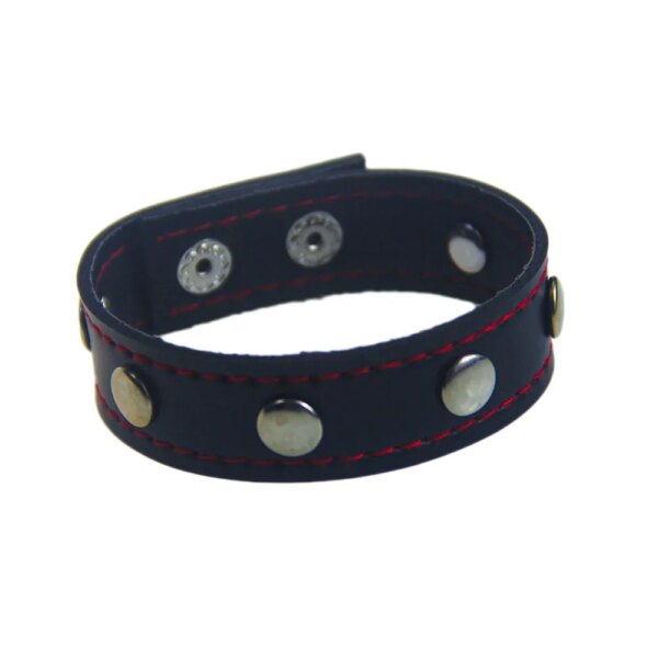 Male Endurance Product Black PU Leather Adjustable Penis Ring Bondage Testicle Delay Ejaculation Adult Sex Toy For Men