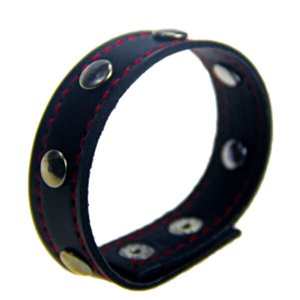 Male Endurance Product Black PU Leather Adjustable Penis Ring Bondage Testicle Delay Ejaculation Adult Sex Toy For Men