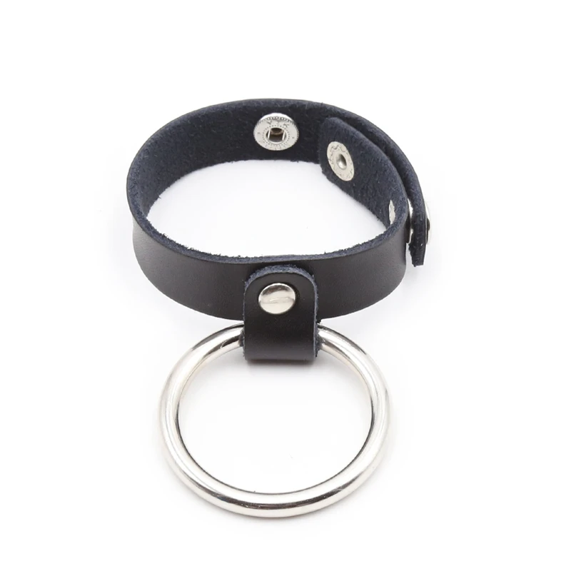 Male Delayed Ejaculation Cock Ring Fetish Leather Penis Attachment Sex Toys for Men Gay Penis Bondage Chastity Belts Penis Rings