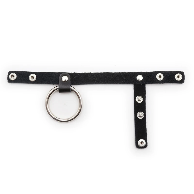Male Delayed Ejaculation Cock Ring Fetish Leather Penis Attachment Sex Toys for Men Gay Penis Bondage Chastity Belts Penis Rings