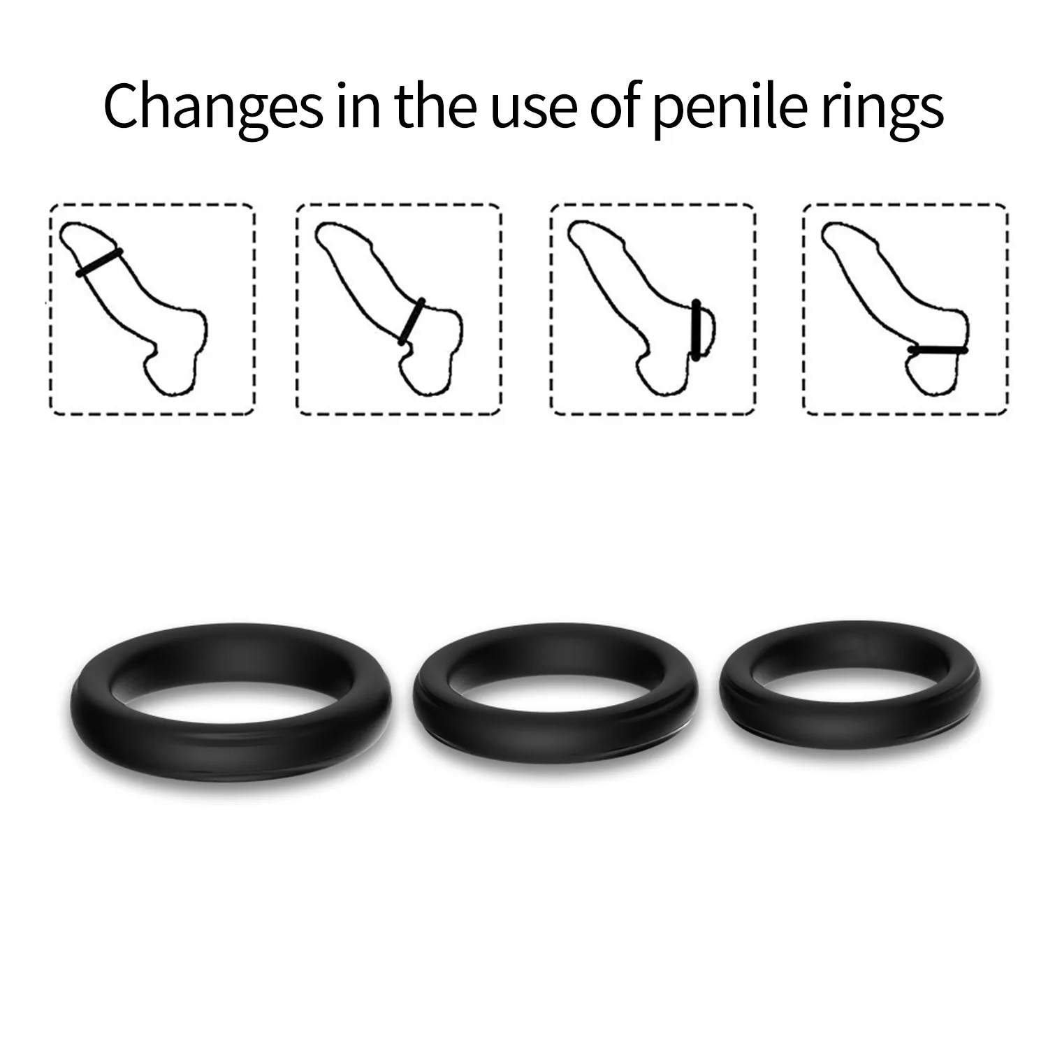 Silicone Penis Ring Adult Men Ejaculation Delay Dick Cock Rubber Rings Penis Enlargement Durable Sex Toys For Male Sex Ring Silicone Penis Ring Adult Men Ejaculation Delay Dick Cock Rubber Rings Penis Enlargement Durable Sex Toys For Male Sex Ring