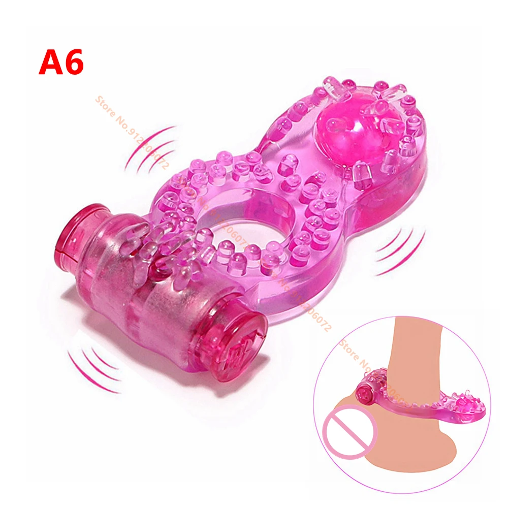 Double Vibrating Cock Ring Vibrator Male Time Delay Dual Ring Penis Sex Toys For Men Prolonging Climax Erotic Adult Sex Products Double Vibrating Cock Ring Vibrator Male Time Delay Dual Ring Penis Sex Toys For Men Prolonging Climax Erotic Adult Sex Products
