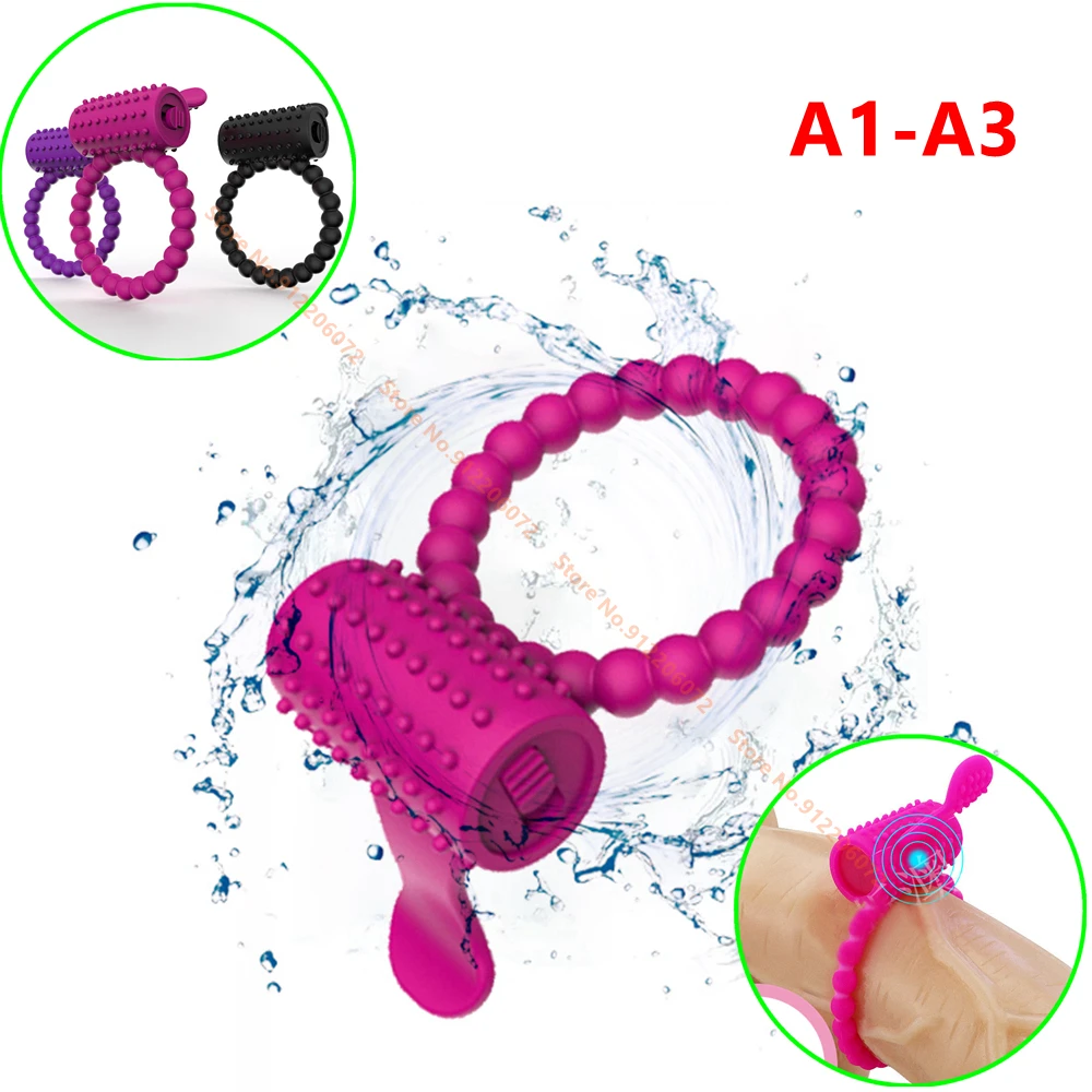 Double Vibrating Cock Ring Vibrator Male Time Delay Dual Ring Penis Sex Toys For Men Prolonging Climax Erotic Adult Sex Products Double Vibrating Cock Ring Vibrator Male Time Delay Dual Ring Penis Sex Toys For Men Prolonging Climax Erotic Adult Sex Products