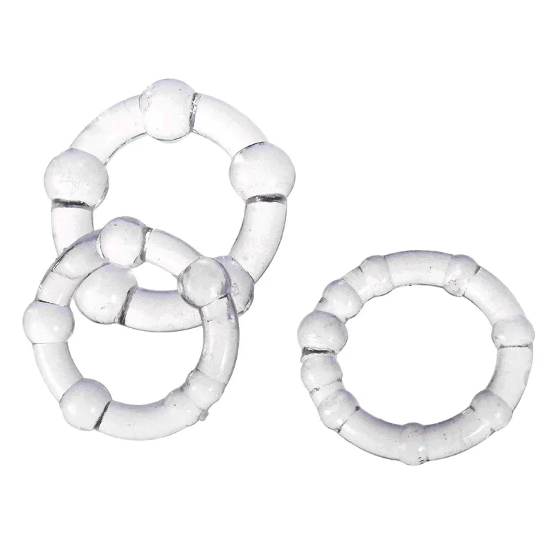 Reusable Male Penis Rings Chastity Sleeve Silicone Soft Cock Ring Penis Enlargement Delay Ejaculation Adult Game Sex Toy For Men