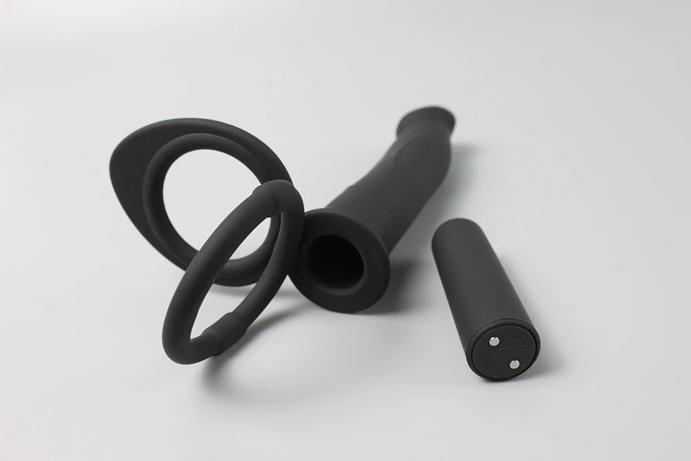 2-in-1 Ultra-Powerful Vibrating Cock Ring Detachable Remote Control Penis Rings Strap On Dildo Double Penetration Sex Toy for 18