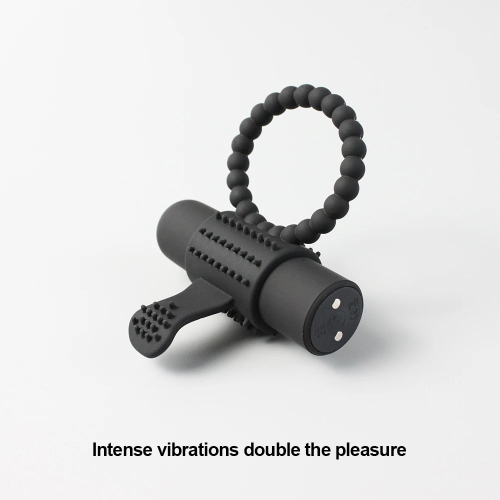 2-in-1 Ultra-Powerful Vibrating Cock Ring Detachable Remote Control Penis Rings Strap On Dildo Double Penetration Sex Toy for 18