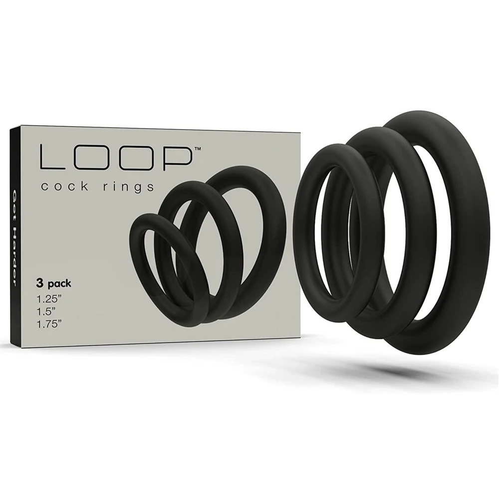 Sex Supplies Multiple Size Options Comfortable To Wear Triple Ring Fun Silicone Ring Silicone Locking Ring Delay Natural Touch