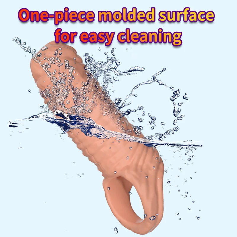 Sexy Toys Newest Reusable Penis Sleeve Cock Rings Delay Ejaculation Clit Stimulation Penis Enlargemt Nozzle For Men