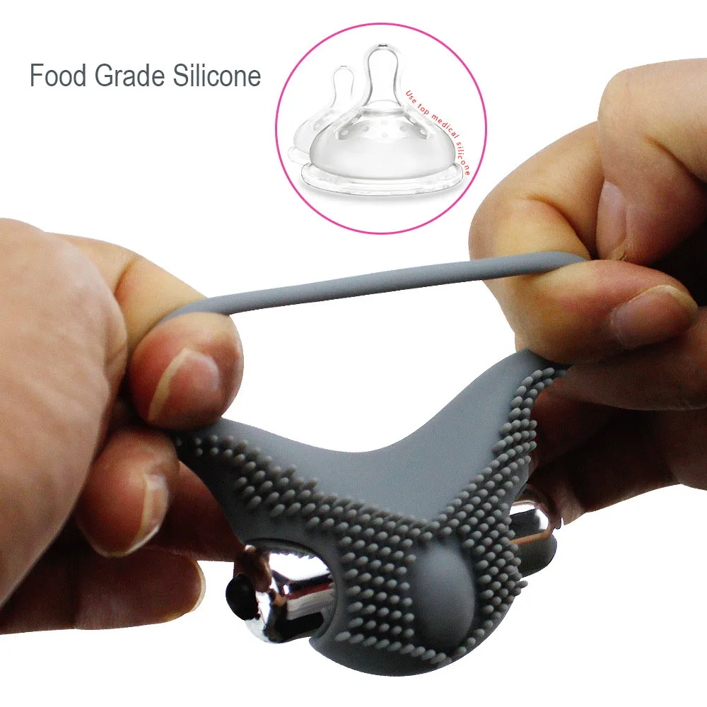 Penis Vibrating Ring Delay Ejaculation Bullet Vibrator Clitoris Massager Adult Sex Toys for Men Male Cock Silicone Rings Penis Vibrating Ring Delay Ejaculation Bullet Vibrator Clitoris Massager Adult Sex Toys for Men Male Cock Silicone Rings