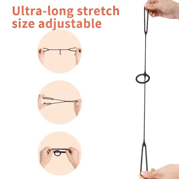 3in1Penis Rings More delay Penis Sleeve Penis Cock Rings Trainer Delay Ejaculation High Elasticity Time Lasting Sex Toys for Men