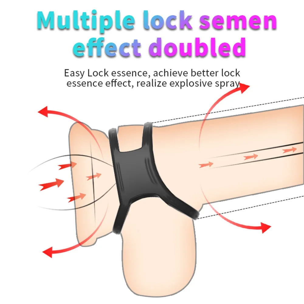 Cock Penis Ring Silicone Male Delay Ejaculation Stronger Erection Ring Dick Enlarger Adults Sex Toys For Men Gay Couple Sex Shop