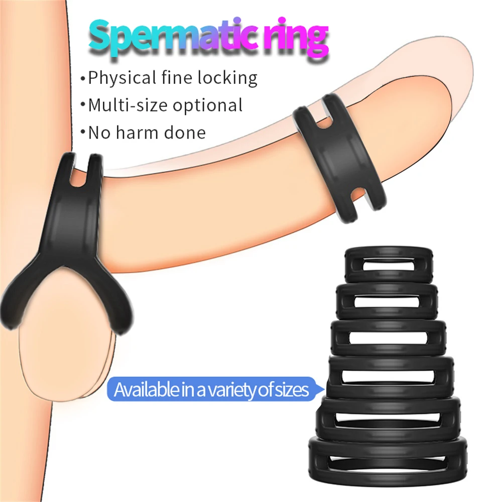 Cock Penis Ring Silicone Male Delay Ejaculation Stronger Erection Ring Dick Enlarger Adults Sex Toys For Men Gay Couple Sex Shop