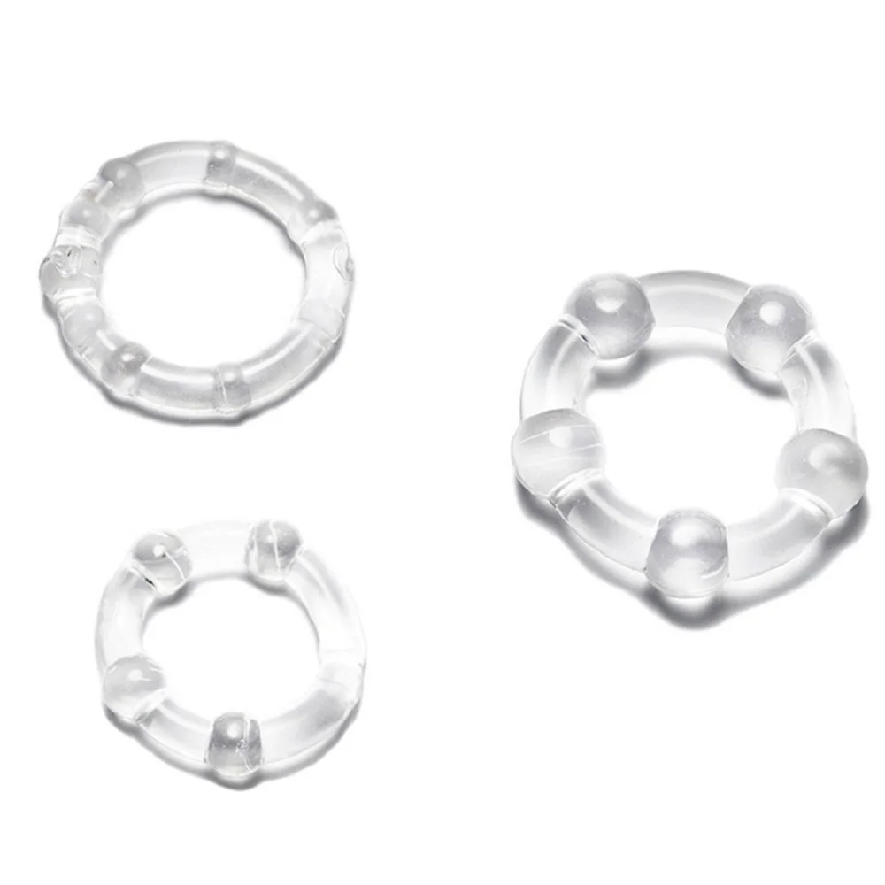 3Pcs Cock Ring Penis Delay Ejaculation Ring Lock Ring Men Dick Masturbator Adult Sex Toys Male Cock Erection Enlargement Product