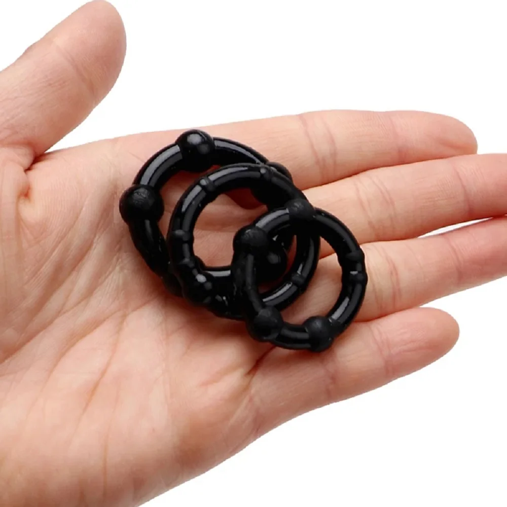3Pcs Cock Ring Penis Delay Ejaculation Ring Lock Ring Men Dick Masturbator Adult Sex Toys Male Cock Erection Enlargement Product