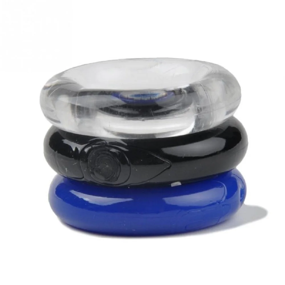 3Pcs Cock Ring Penis Delay Ejaculation Ring Lock Ring Men Dick Masturbator Adult Sex Toys Male Cock Erection Enlargement Product