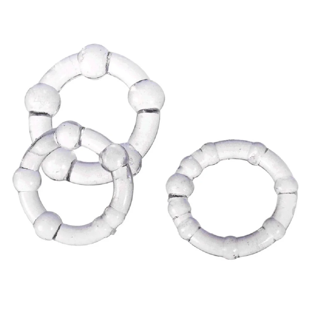 3Pcs Cock Ring Penis Delay Ejaculation Ring Lock Ring Men Dick Masturbator Adult Sex Toys Male Cock Erection Enlargement Product