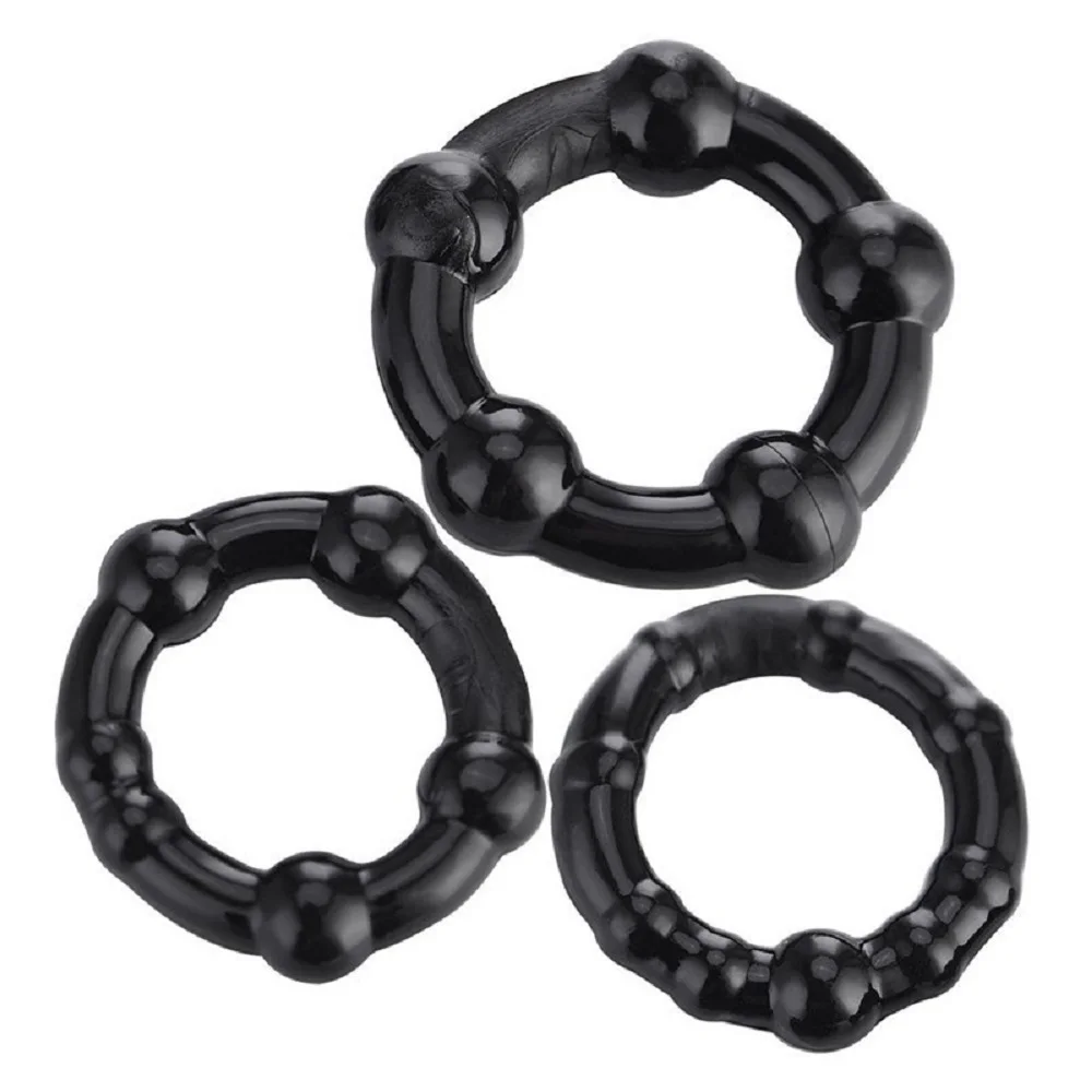 3Pcs Cock Ring Penis Delay Ejaculation Ring Lock Ring Men Dick Masturbator Adult Sex Toys Male Cock Erection Enlargement Product