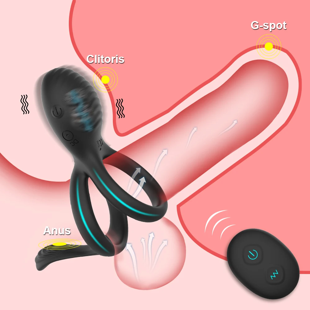Wireless Remote Control Cockring Vibrator Clitoris Stimulation Sleeve for Penis Ring Sex Toys for Men Male Chastity Cock Rings Wireless Remote Control Cockring Vibrator Clitoris Stimulation Sleeve for Penis Ring Sex Toys for Men Male Chastity Cock Rings