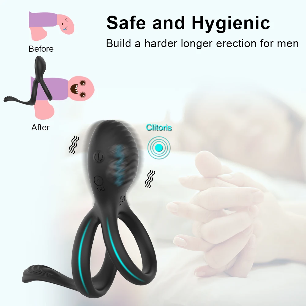Wireless Remote Control Cockring Vibrator Clitoris Stimulation Sleeve for Penis Ring Sex Toys for Men Male Chastity Cock Rings Wireless Remote Control Cockring Vibrator Clitoris Stimulation Sleeve for Penis Ring Sex Toys for Men Male Chastity Cock Rings