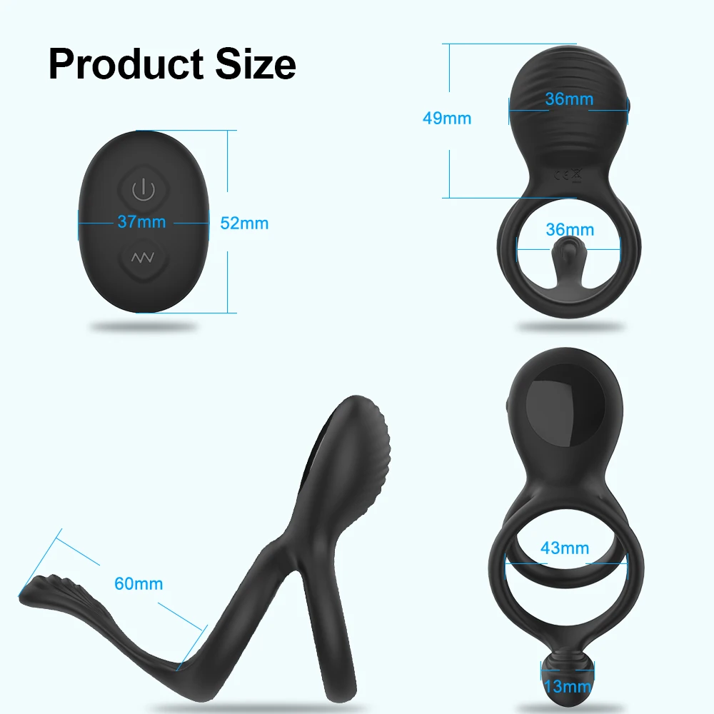 Wireless Remote Control Cockring Vibrator Clitoris Stimulation Sleeve for Penis Ring Sex Toys for Men Male Chastity Cock Rings Wireless Remote Control Cockring Vibrator Clitoris Stimulation Sleeve for Penis Ring Sex Toys for Men Male Chastity Cock Rings
