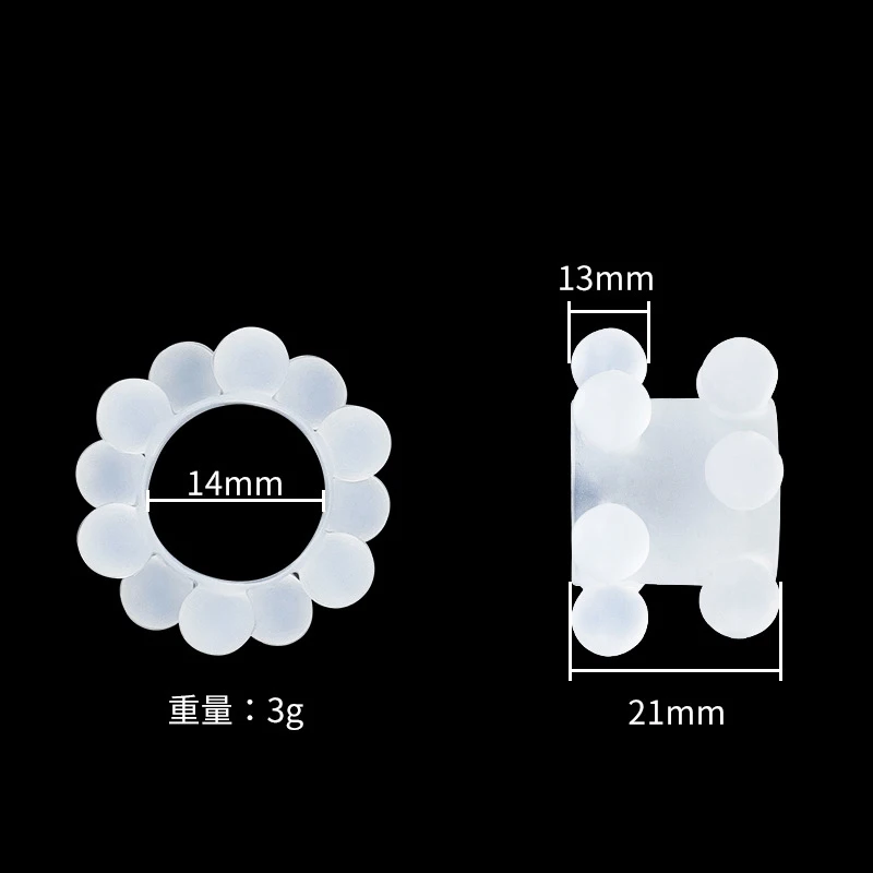 Silicone Penis Ring Beads Clitoris Stimulate Foreskin Correction Cock Rings Delay Ejaculation G-spot Massage Sex Toys for Men