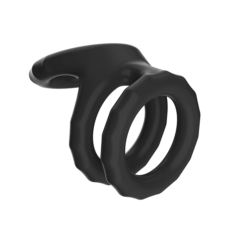 Double Lock Penis Ring Ball Stretcher Ejaculation Delay Scrotum Ring Male Enhancer Paired Rings for Couples Toys for Adults 18+