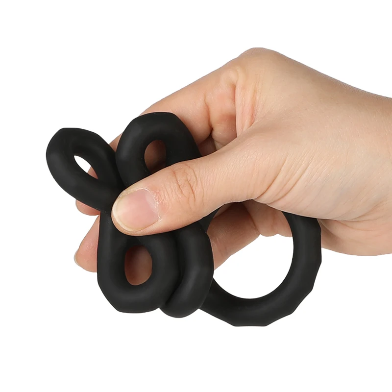 Double Lock Penis Ring Ball Stretcher Ejaculation Delay Scrotum Ring Male Enhancer Paired Rings for Couples Toys for Adults 18+