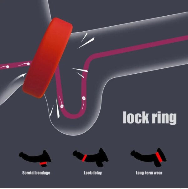 Men Penis Ring Silicone Cock Rings Male Lock Ejaculation Scrotal Ball Stretcher anillo hombre Cockring Sex Toys For Men