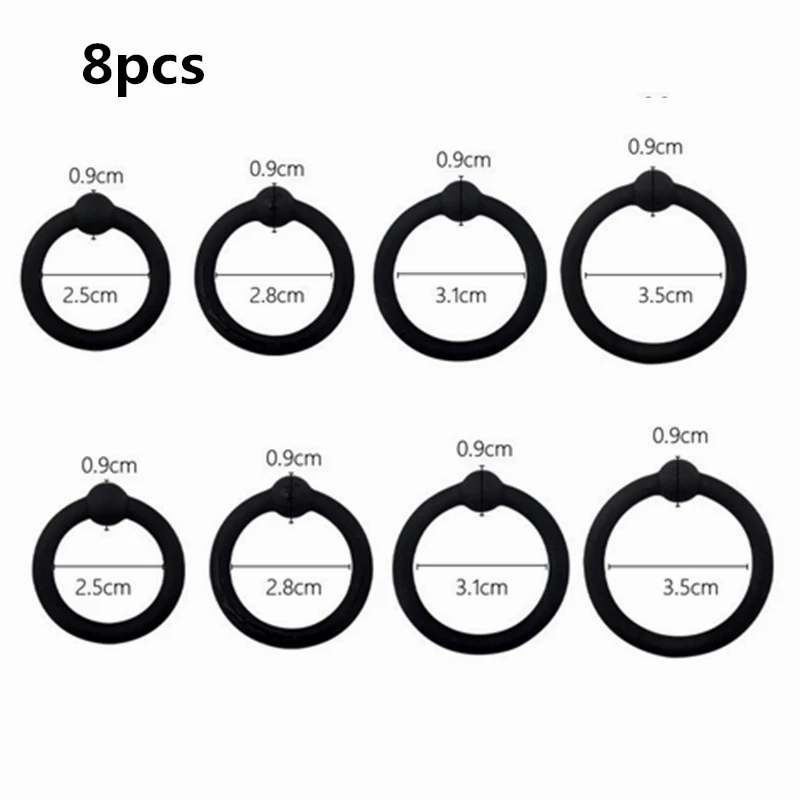 Adjustable male Silicone penis lock cock Ring bondage Erection Delay Ejaculation Enlargement ball stretcher massager Sex Toy Men