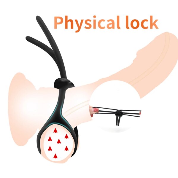 Adjustable male Silicone penis lock cock Ring bondage Erection Delay Ejaculation Enlargement ball stretcher massager Sex Toy Men