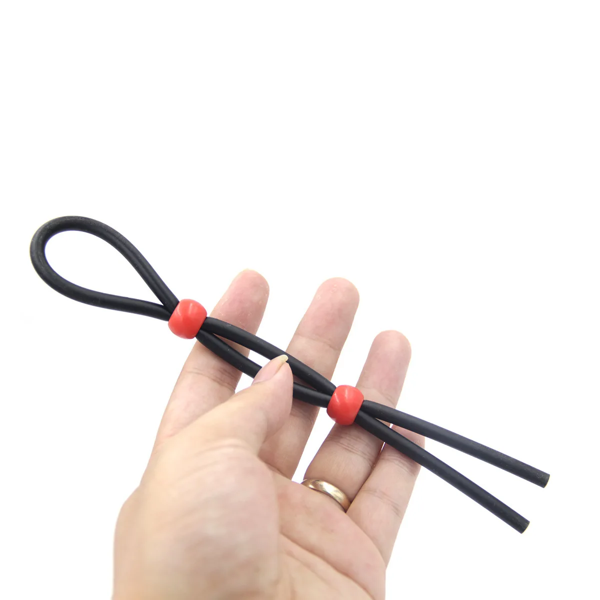 Adjustable male Silicone penis lock cock Ring bondage Erection Delay Ejaculation Enlargement ball stretcher massager Sex Toy Men