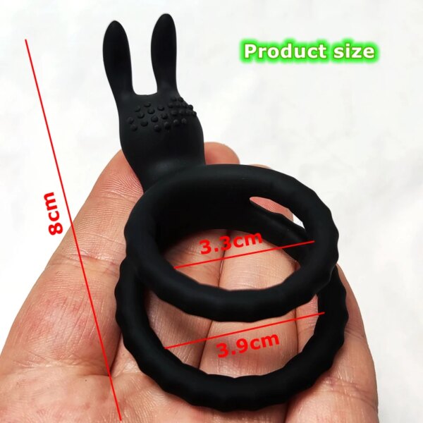 2023 New 2 In 1 Men's Silicone Penis Ring Clitoris Stimulator Cock Ring Ejaculation Delay Penisring Erection Ring for MenCouples