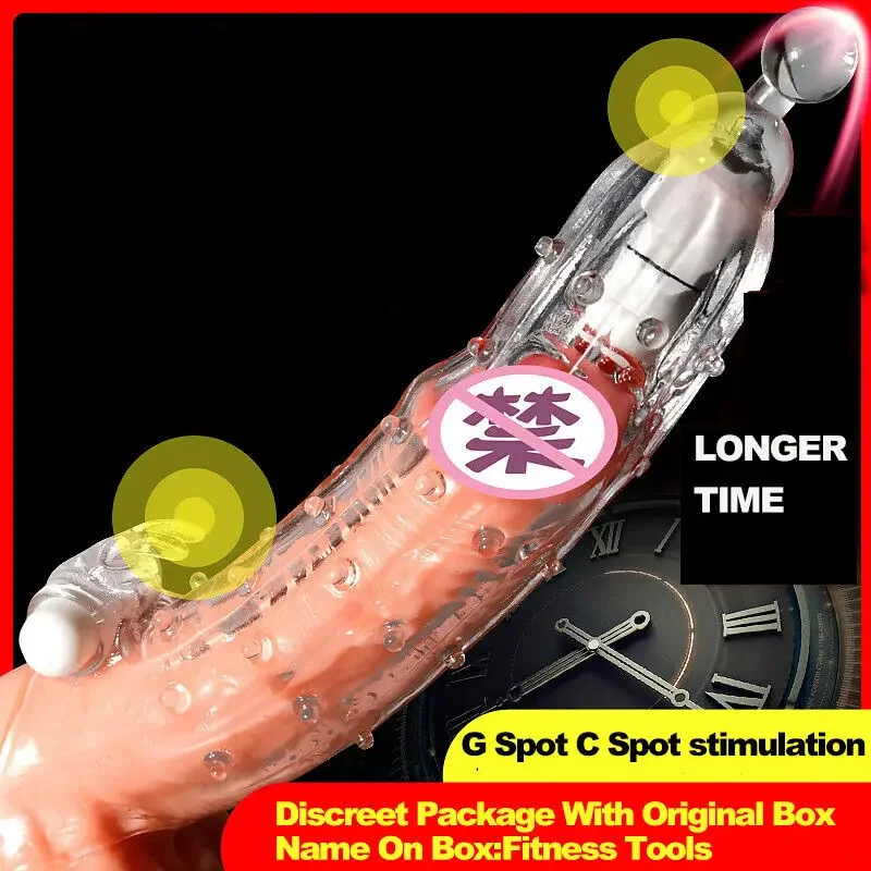 Reusable Penis Sleeve Silicone Condoms with Vibrator Cock Extender Enhancer Enlargement G Spot Clit Stimulator Sex Toys for Men Reusable Penis Sleeve Silicone Condoms with Vibrator Cock Extender Enhancer Enlargement G Spot Clit Stimulator Sex Toys for Men