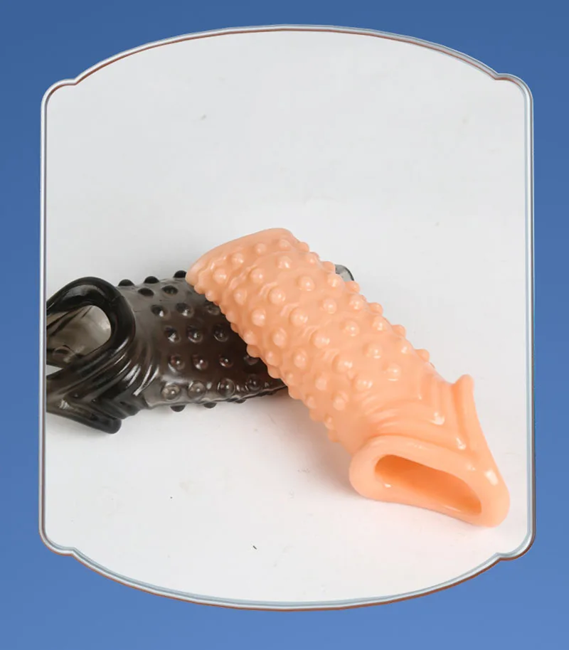 Newest Reusable Penis Sleeve Cock Rings Delay Ejaculation Clit Stimulation Penis Enlargemt Nozzle Sexy Toys for Men