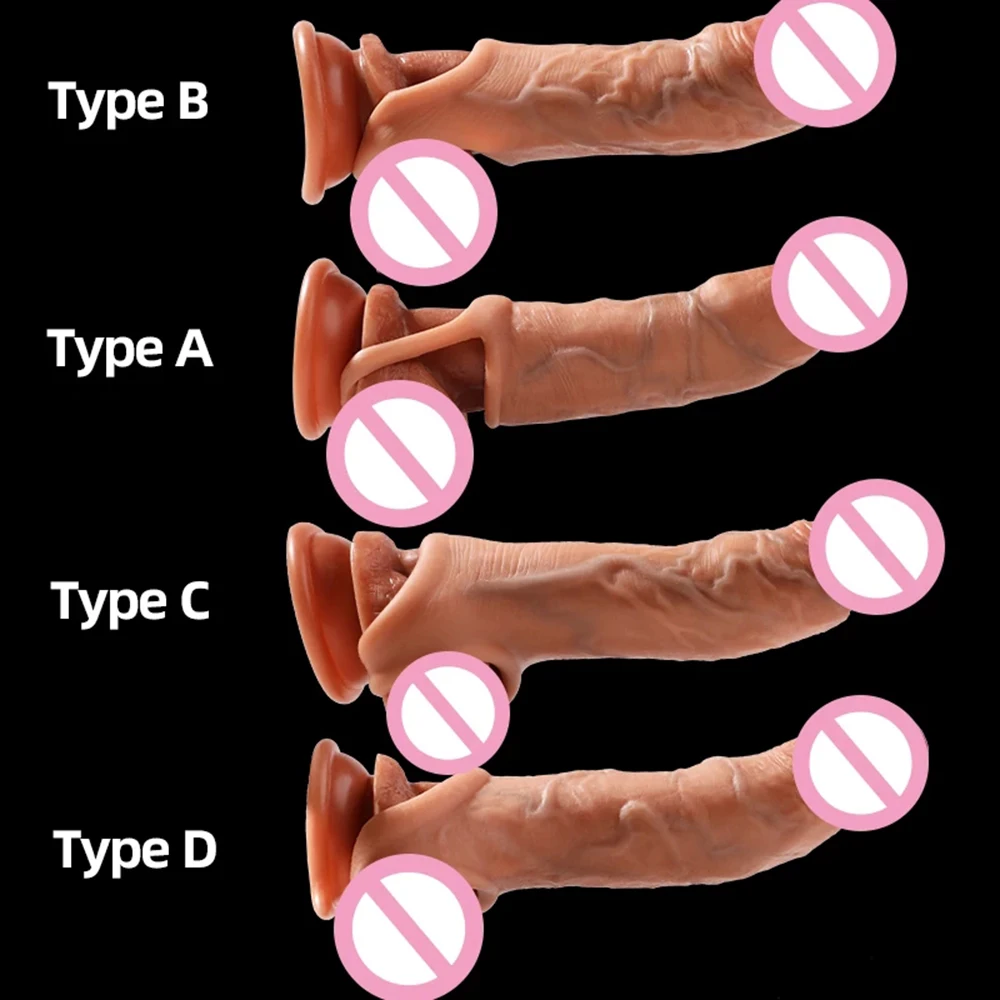 Wholesale Soft Realistic Penis Sleeve Extender Big Dick Bold Cover Cock Header Enlargement Man Men Male Delay Ejaculation Wholesale Soft Realistic Penis Sleeve Extender Big Dick Bold Cover Cock Header Enlargement Man Men Male Delay Ejaculation