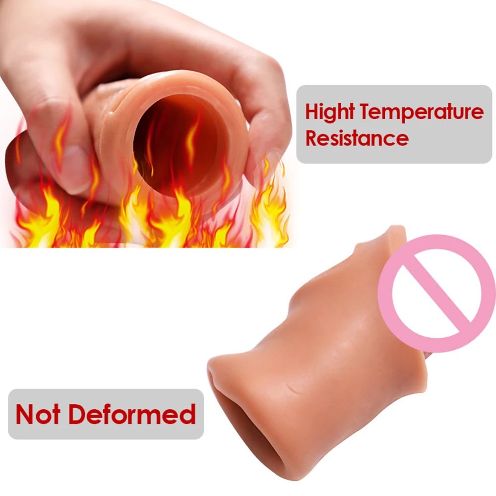 Wholesale Soft Realistic Penis Sleeve Extender Big Dick Bold Cover Cock Header Enlargement Man Men Male Delay Ejaculation Wholesale Soft Realistic Penis Sleeve Extender Big Dick Bold Cover Cock Header Enlargement Man Men Male Delay Ejaculation