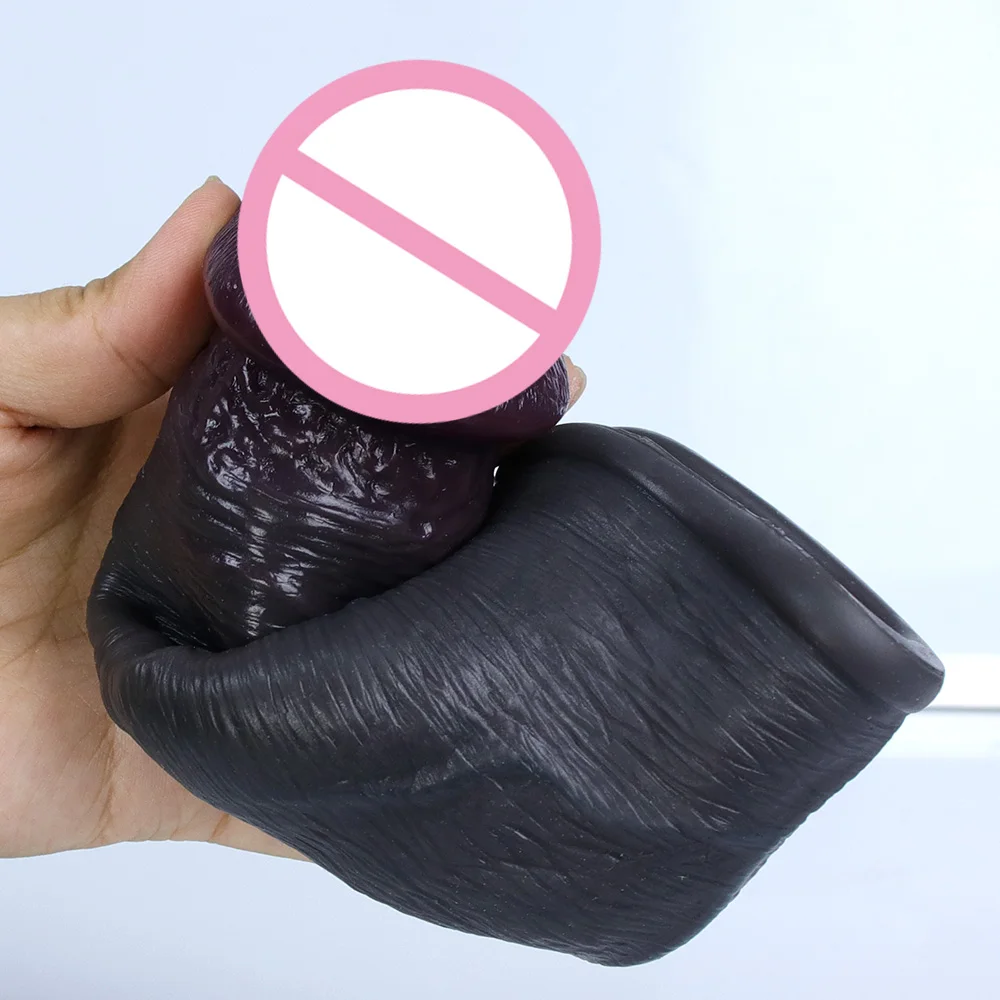 Men Penis Extender Sleeve Realistic Comdom Delay Ejaculation Penis Sleeve Dick Male Dildo Sex Toys for Men Adult Erotic Goods