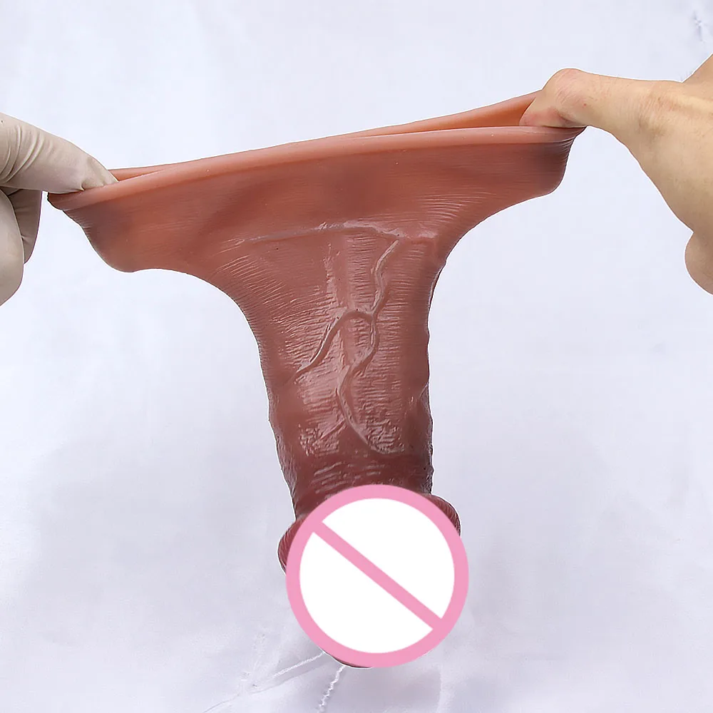 Men Penis Extender Sleeve Realistic Comdom Delay Ejaculation Penis Sleeve Dick Male Dildo Sex Toys for Men Adult Erotic Goods