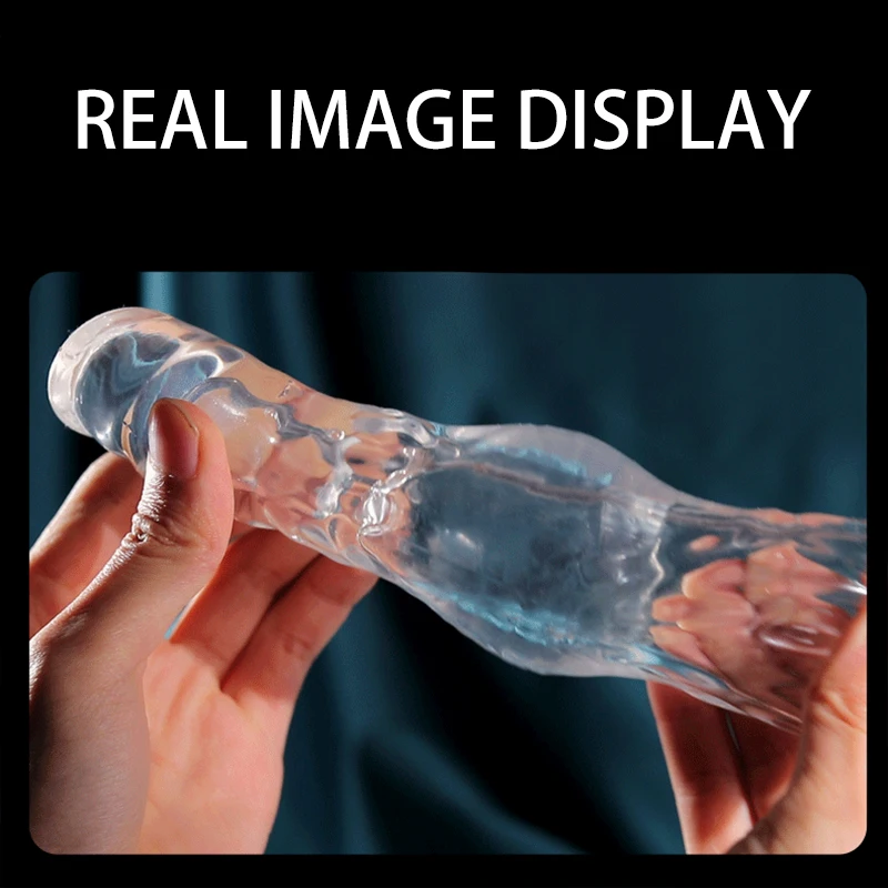 23cm Vibrating Penis Enlargement Sleeve Reusable Condoms Male Penis Cock Ring Extender Sex Toys for Men G Spot Delay Ejaculation