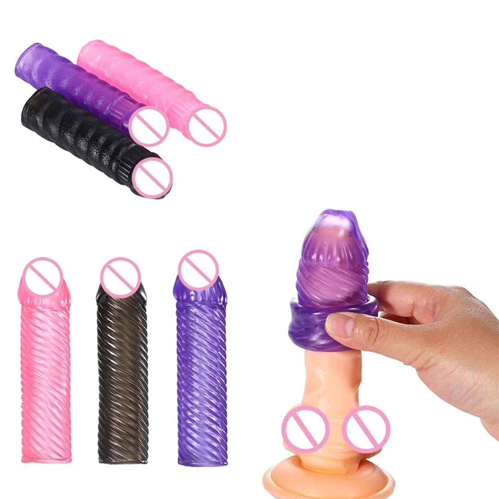 Penis Extender Sleeve Reusable Silicon Spike Dotted Condom Sex Toys Men Dildo Penis Condoms G Spot Stimulation Delay Ejaculation Penis Extender Sleeve Reusable Silicon Spike Dotted Condom Sex Toys Men Dildo Penis Condoms G Spot Stimulation Delay Ejaculation