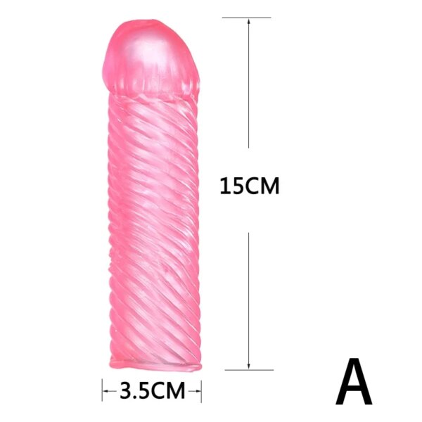 Penis Extender Sleeve Reusable Silicon Spike Dotted Condom Sex Toys Men Dildo Penis Condoms G Spot Stimulation Delay Ejaculation
