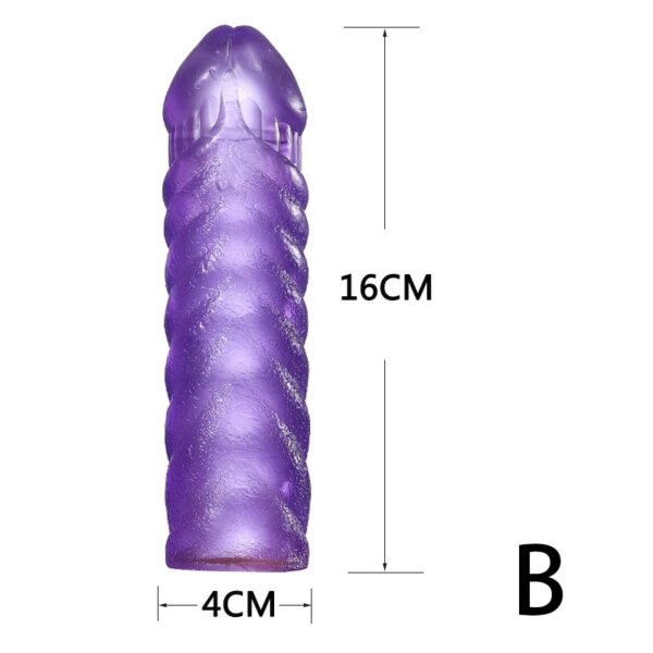Penis Extender Sleeve Reusable Silicon Spike Dotted Condom Sex Toys Men Dildo Penis Condoms G Spot Stimulation Delay Ejaculation