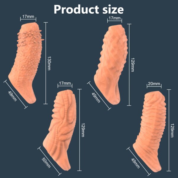 Penis Enlargement Sleeve Cock Ring Delay Ejaculation Penis Extender Condoms Lock Ring Sex Toys for Men Adult Erotic Goods