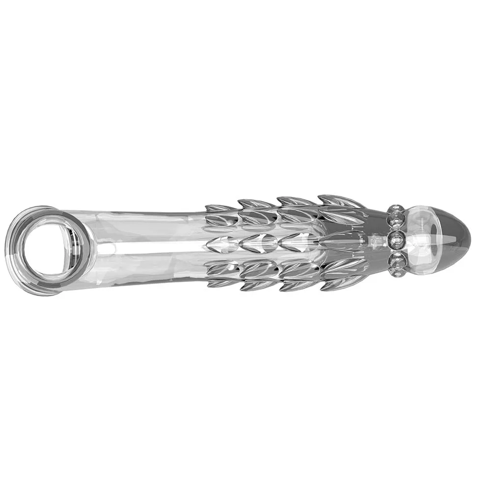 Penis Extender Sleeve with Vibrator Penis Ring 10 Inch Clear Cock Ring Extender Soft Dick Enlarger for Couples Reusable Condoms Penis Extender Sleeve with Vibrator Penis Ring 10 Inch Clear Cock Ring Extender Soft Dick Enlarger for Couples Reusable Condoms