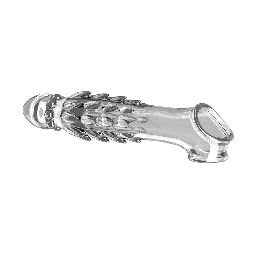 Penis Extender Sleeve with Vibrator Penis Ring 10 Inch Clear Cock Ring Extender Soft Dick Enlarger for Couples Reusable Condoms Penis Extender Sleeve with Vibrator Penis Ring 10 Inch Clear Cock Ring Extender Soft Dick Enlarger for Couples Reusable Condoms