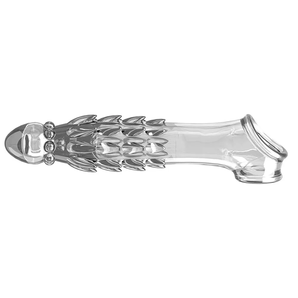Penis Extender Sleeve with Vibrator Penis Ring 10 Inch Clear Cock Ring Extender Soft Dick Enlarger for Couples Reusable Condoms Penis Extender Sleeve with Vibrator Penis Ring 10 Inch Clear Cock Ring Extender Soft Dick Enlarger for Couples Reusable Condoms